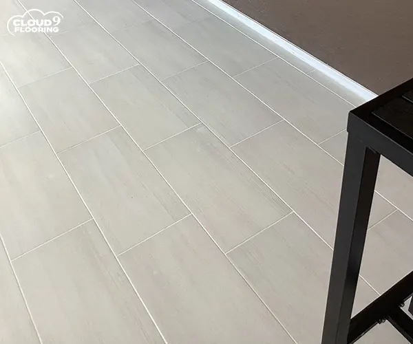 Tile flooring installed by Cloud 9 Flooring