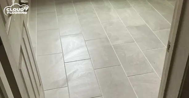Tile flooring installation by Cloud 9 Flooring